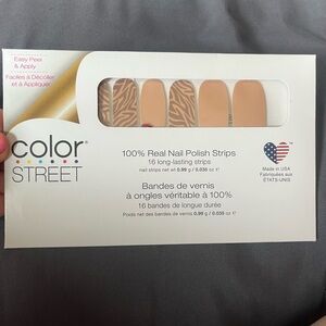 Color Street Nude and Zebra Nail Strips